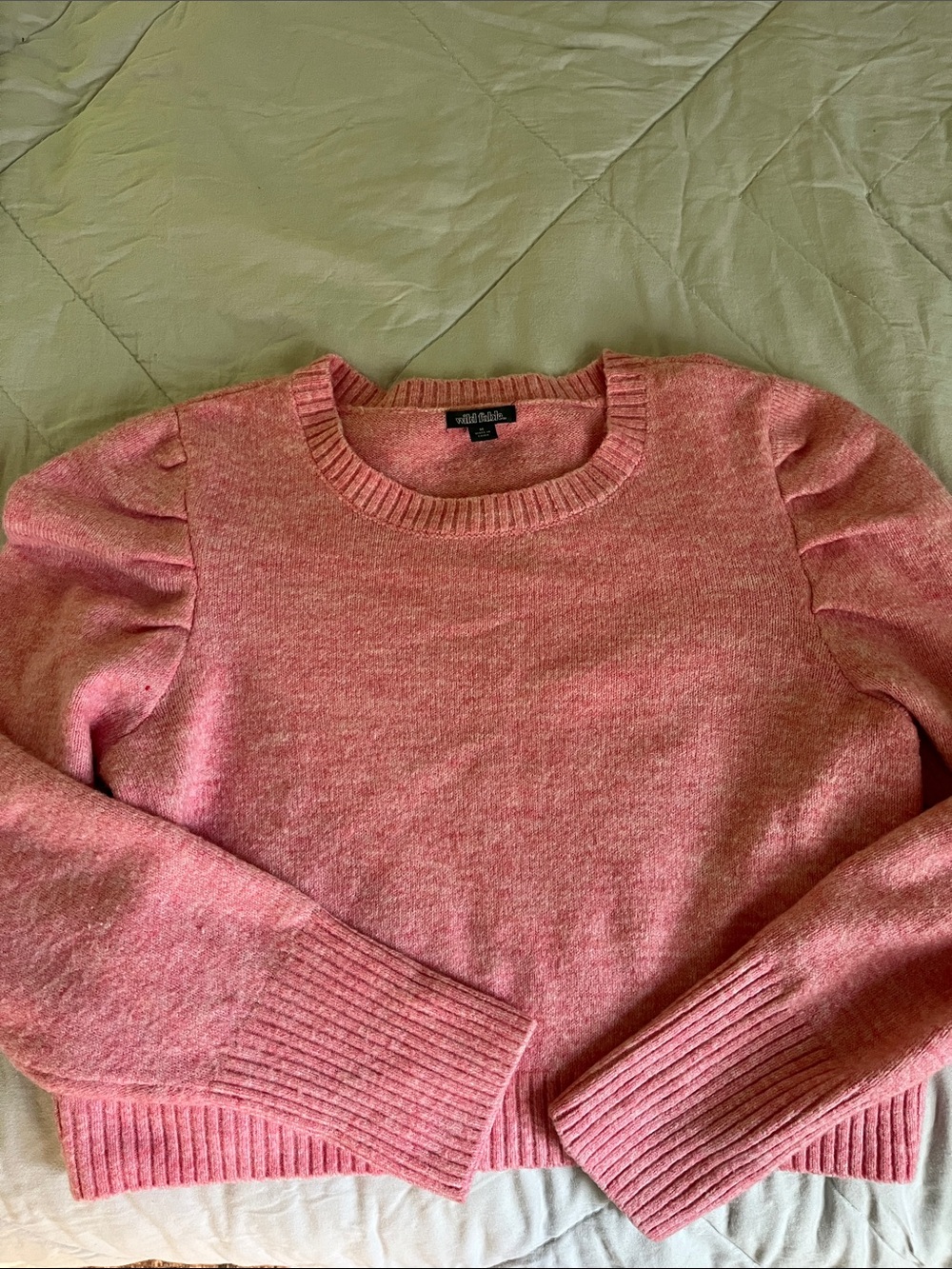 Wild Fable Cropped Puffed Sleeve Sweater